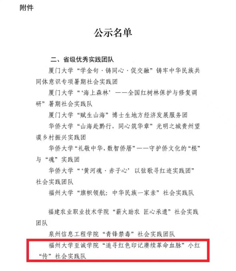喜报｜我系小红“传”实践队荣获2025年大学生暑期“三下乡”社会实践活动“省级优秀实践团队”